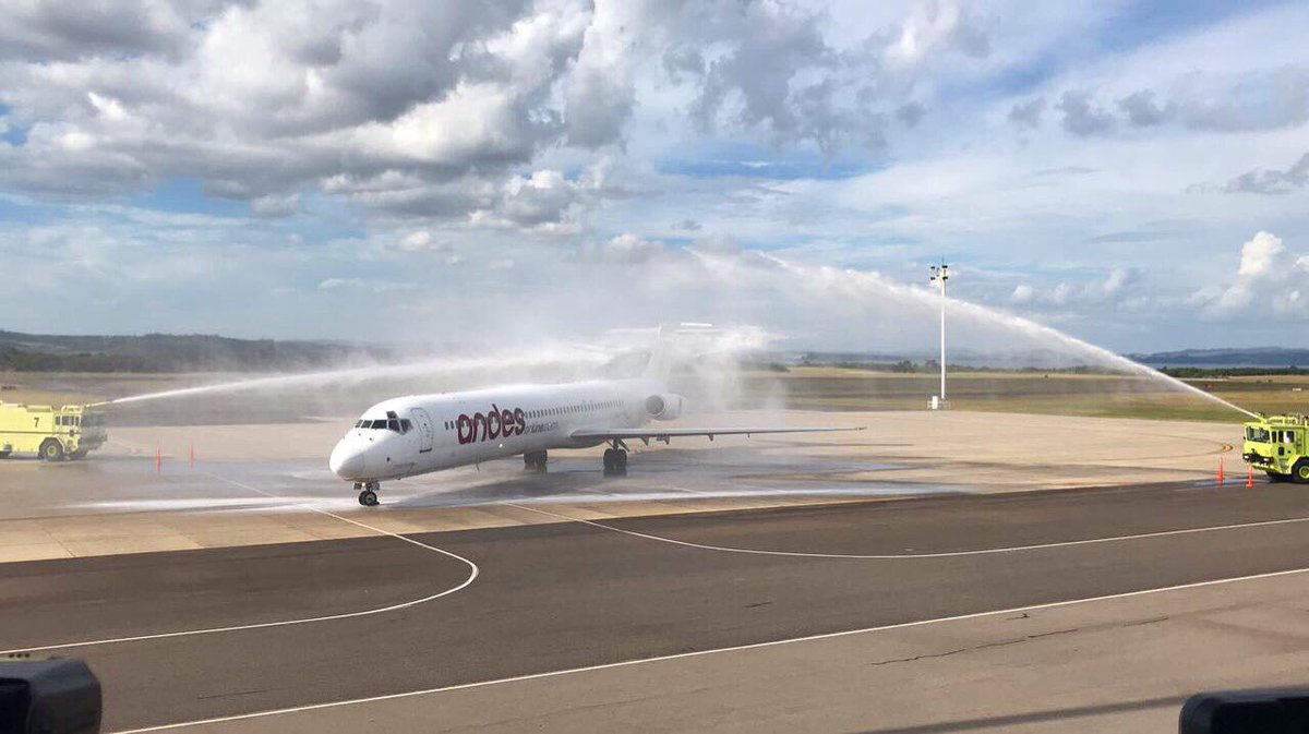Andes – MD83 LV-BEG – vuelo inaugural Punta del Este 22DIC2017