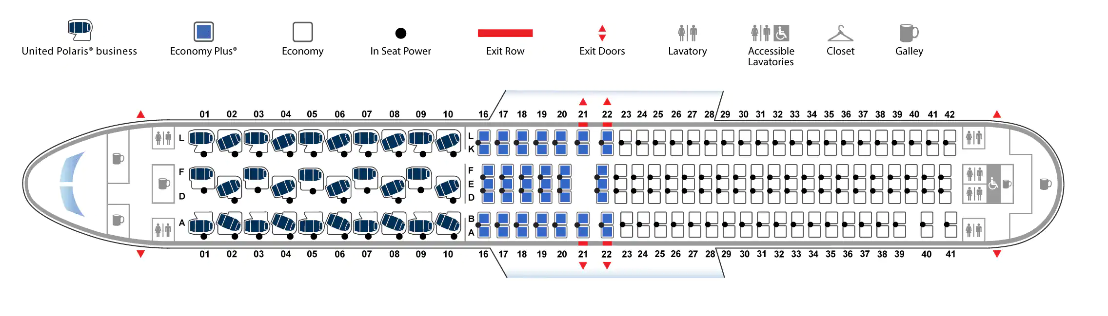 United map seat 767-300ER 214 seat