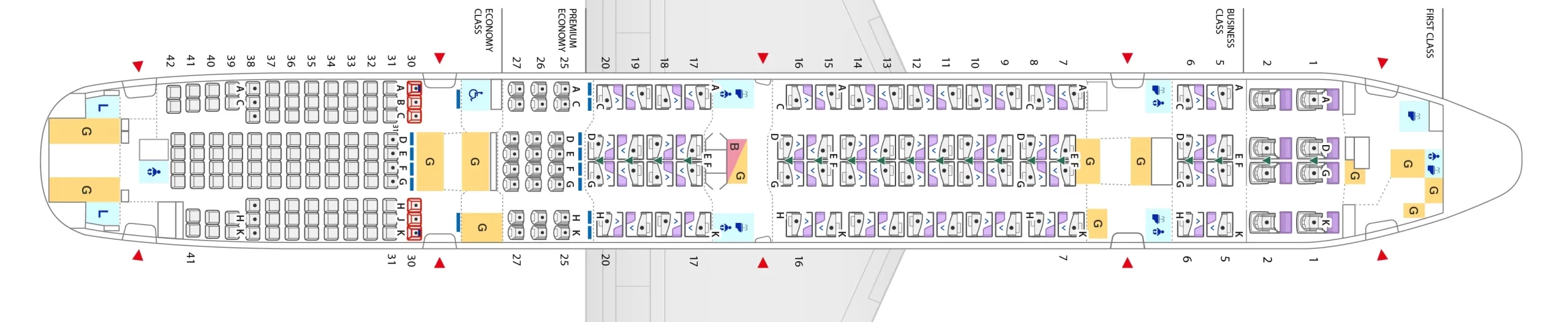 All Nippon Airways 777-300ER map seat