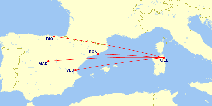 Volotea Olbia España