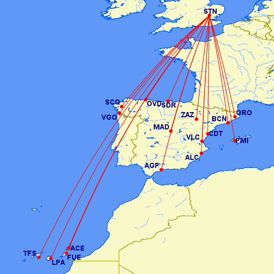 Ryanair to fly between Vigo and London Stansted