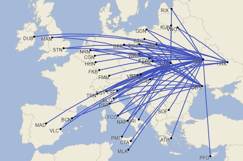 red ryanair ucrania enero 2022