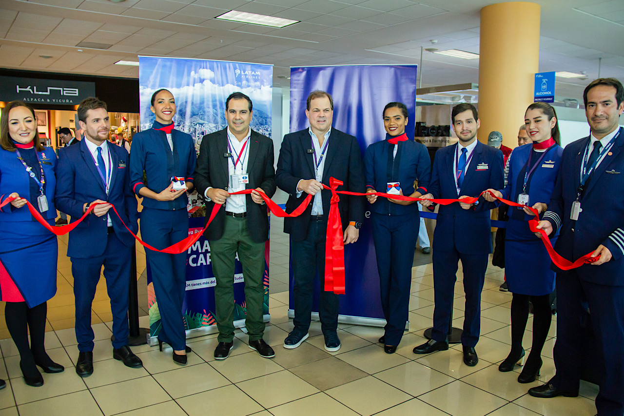 Acto por el vuelo reinaugural de LATAM entre Lima y Caracas - 01AGO2023