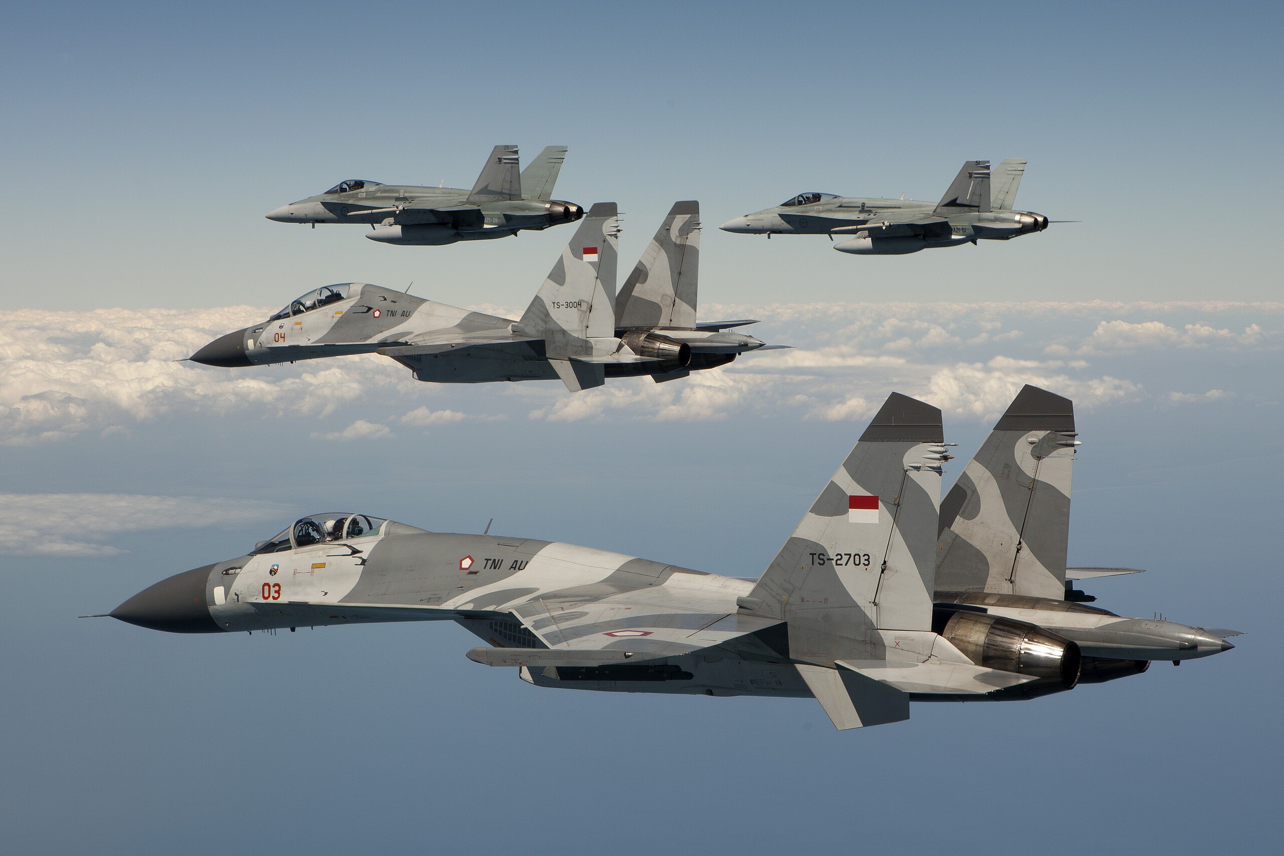 Indonesia Su-30 y Su-27