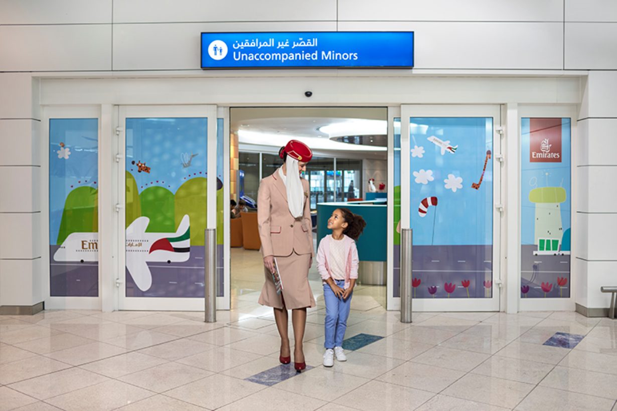 En el Aeropuerto Internacional de Dubai (DXB) existe un lounge especial para menores no acompañados