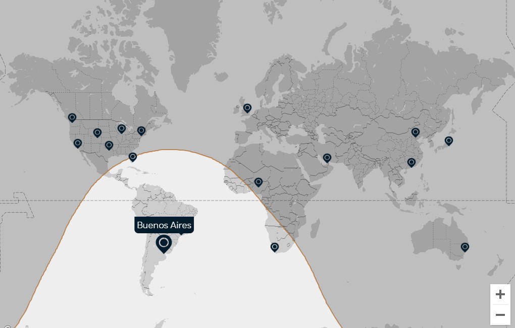Máximo alcance del G400 desde Buenos Aires
