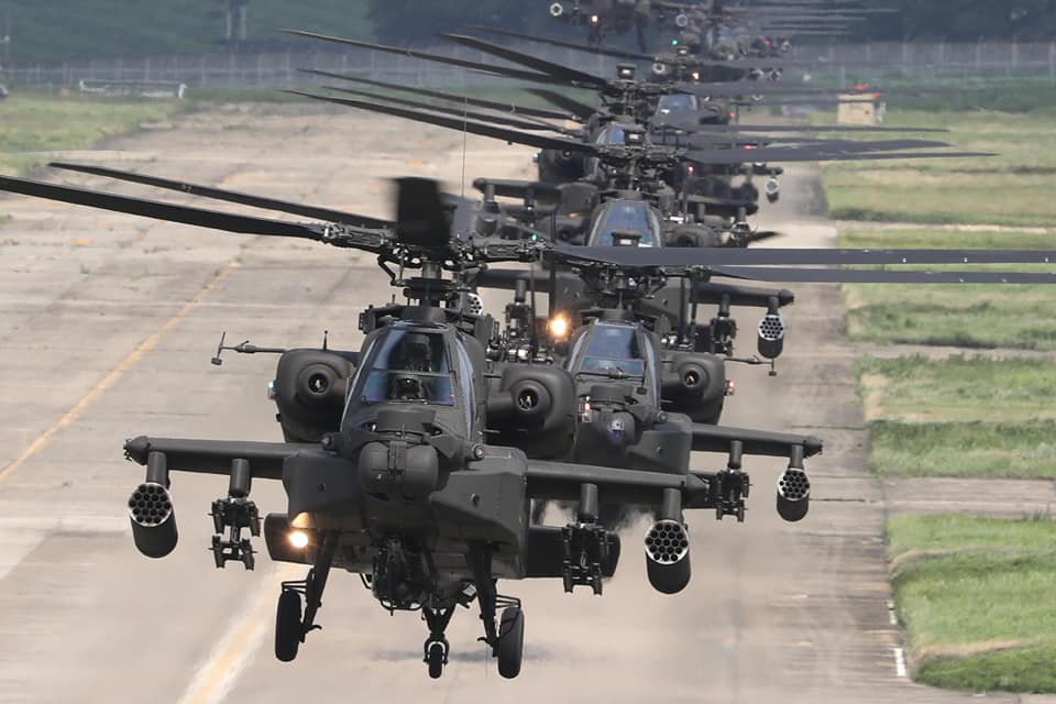 South Korea Army AH-64 Apache helicopters