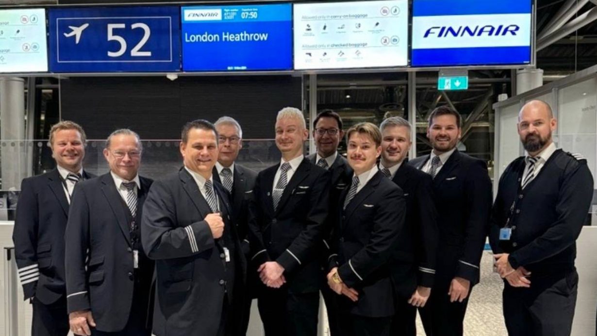 Finnair Operates AllMale Crew Flight to Mark International Men’s Day