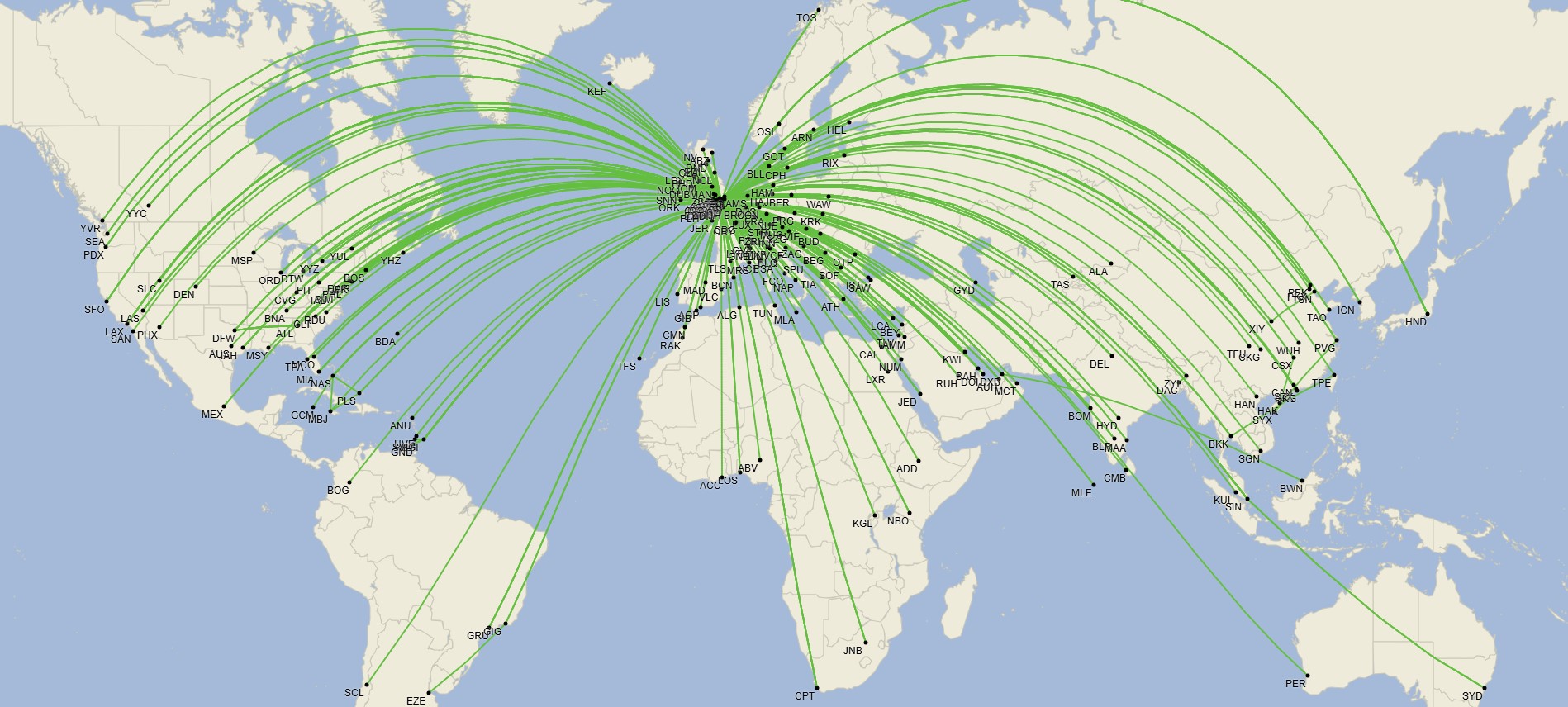 Aeropuerto de Londres/Heathrow - Movimiento de cargas - 2024