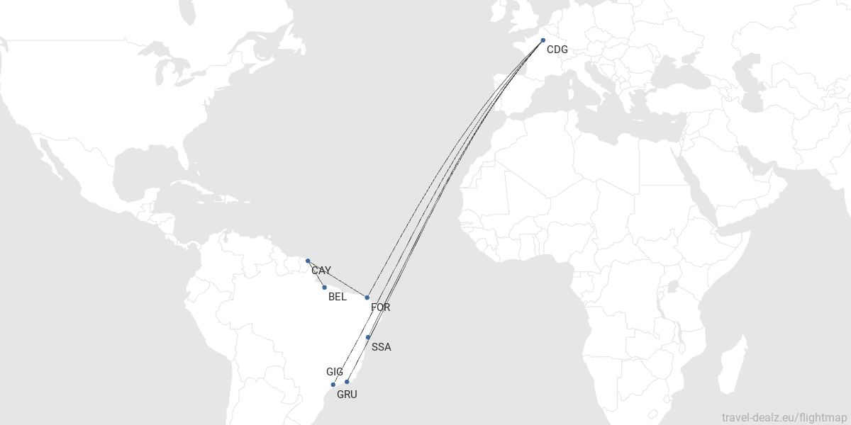 Air France - Rutas a Brasil