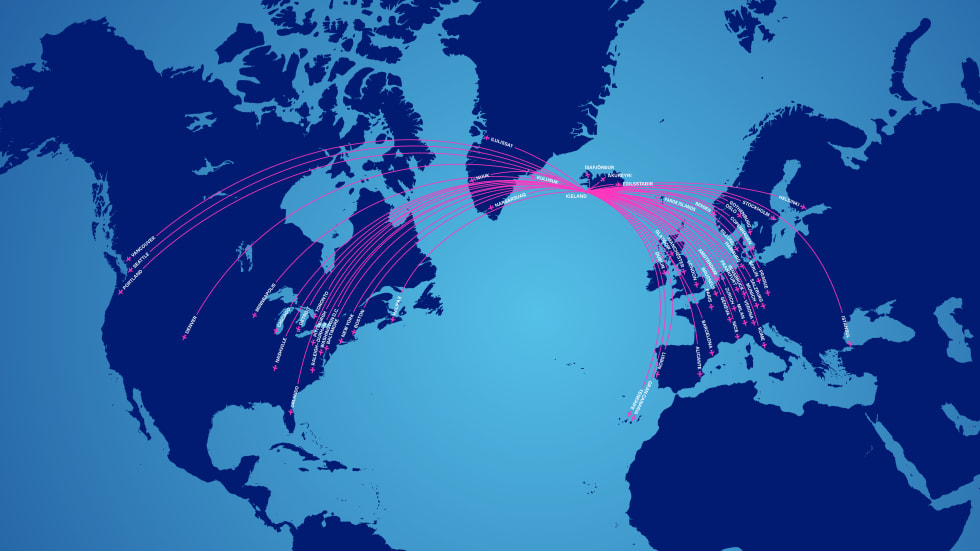 Icelandair rutes