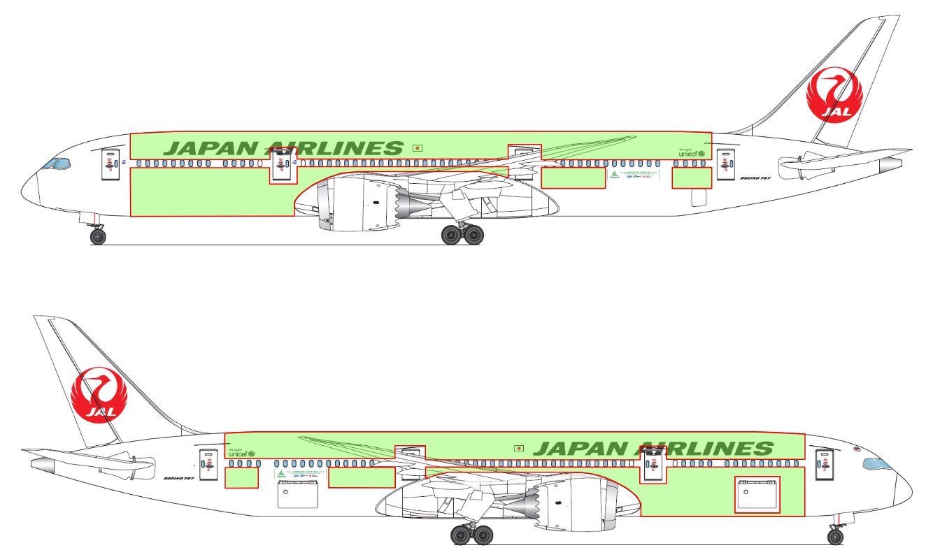 JAPAN AIRLINES 787 RIBLETS