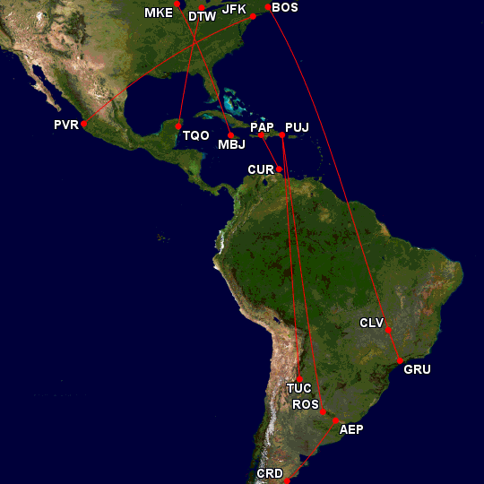 LATAM NEW ROUTES 2025 JAN