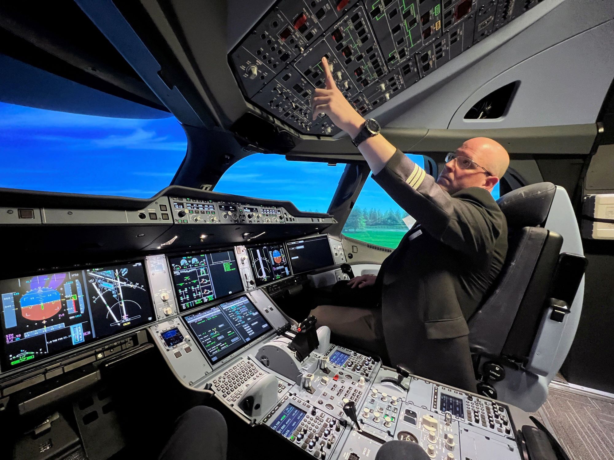 Swiss Airbus A350 simulador training - 2