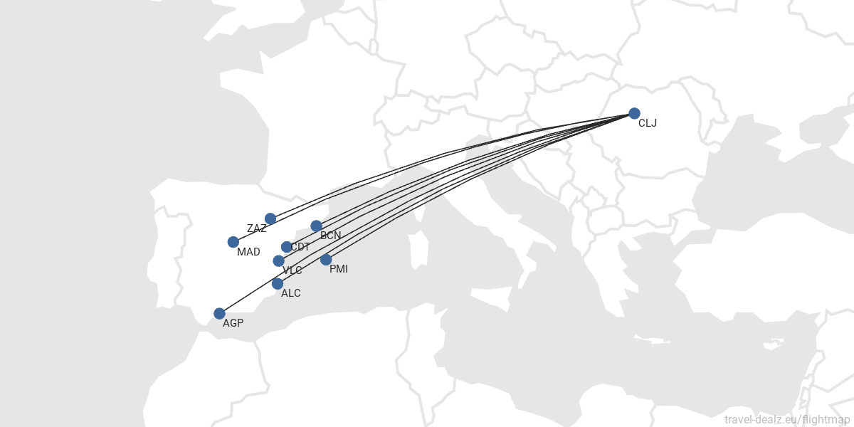 WIzz Air - Rutas de España