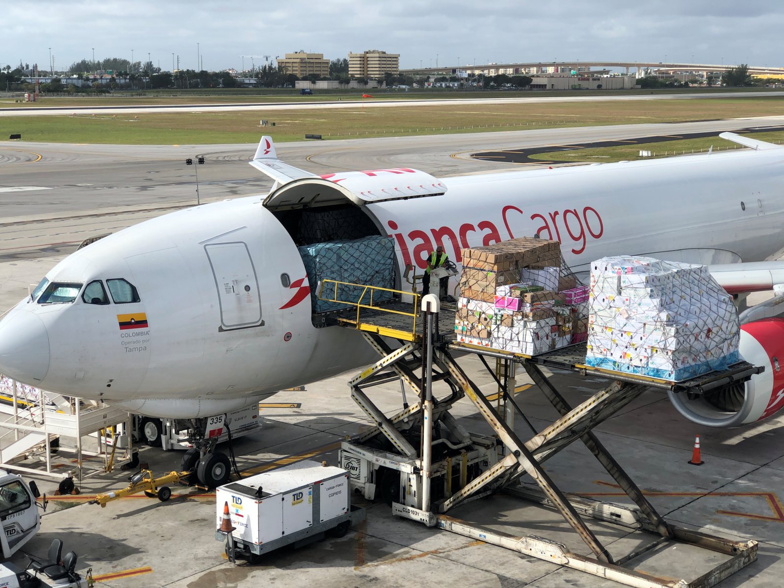 Avianca Cargo en el aeropuerto de Miami