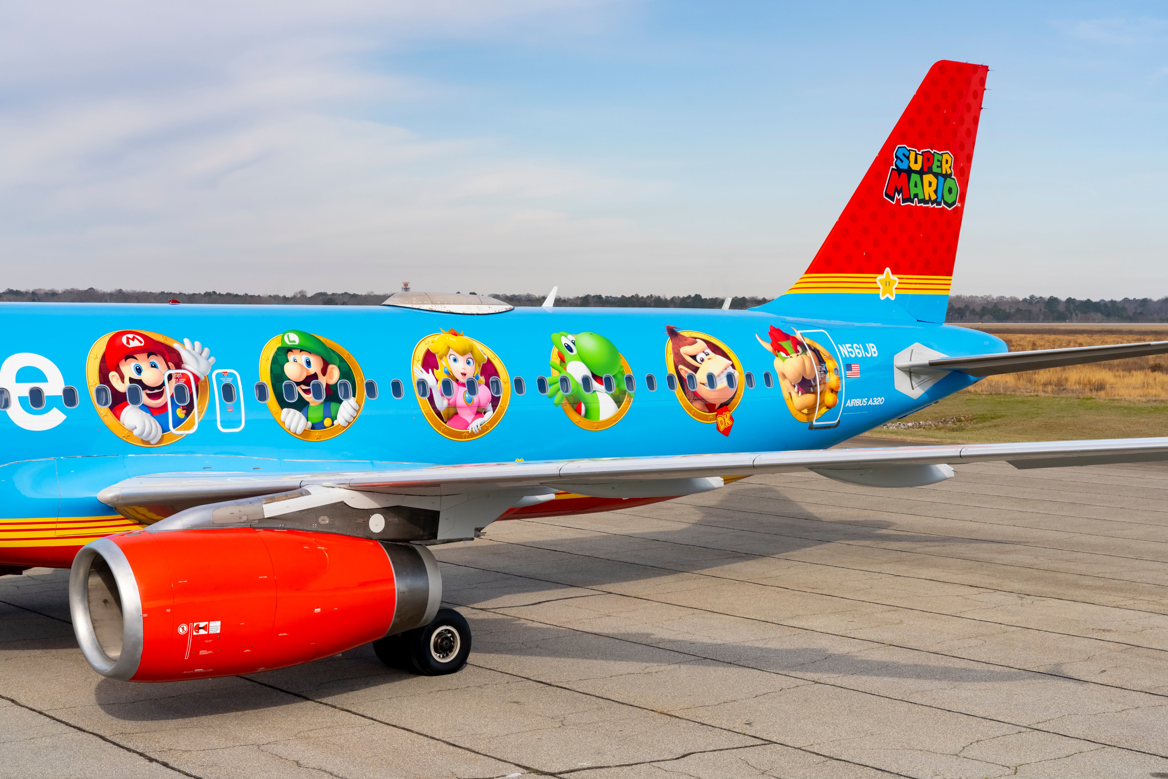 livery nintendo super mario jetblue