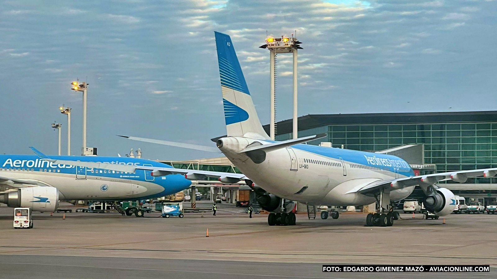Airbus A330-200 de Aerolíneas Argentinas en Ezeiza
