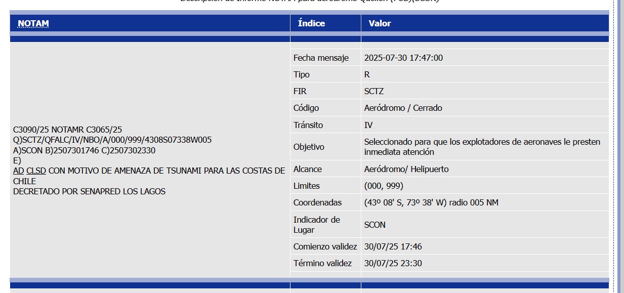 notam tsunami queillon 30jul2025
