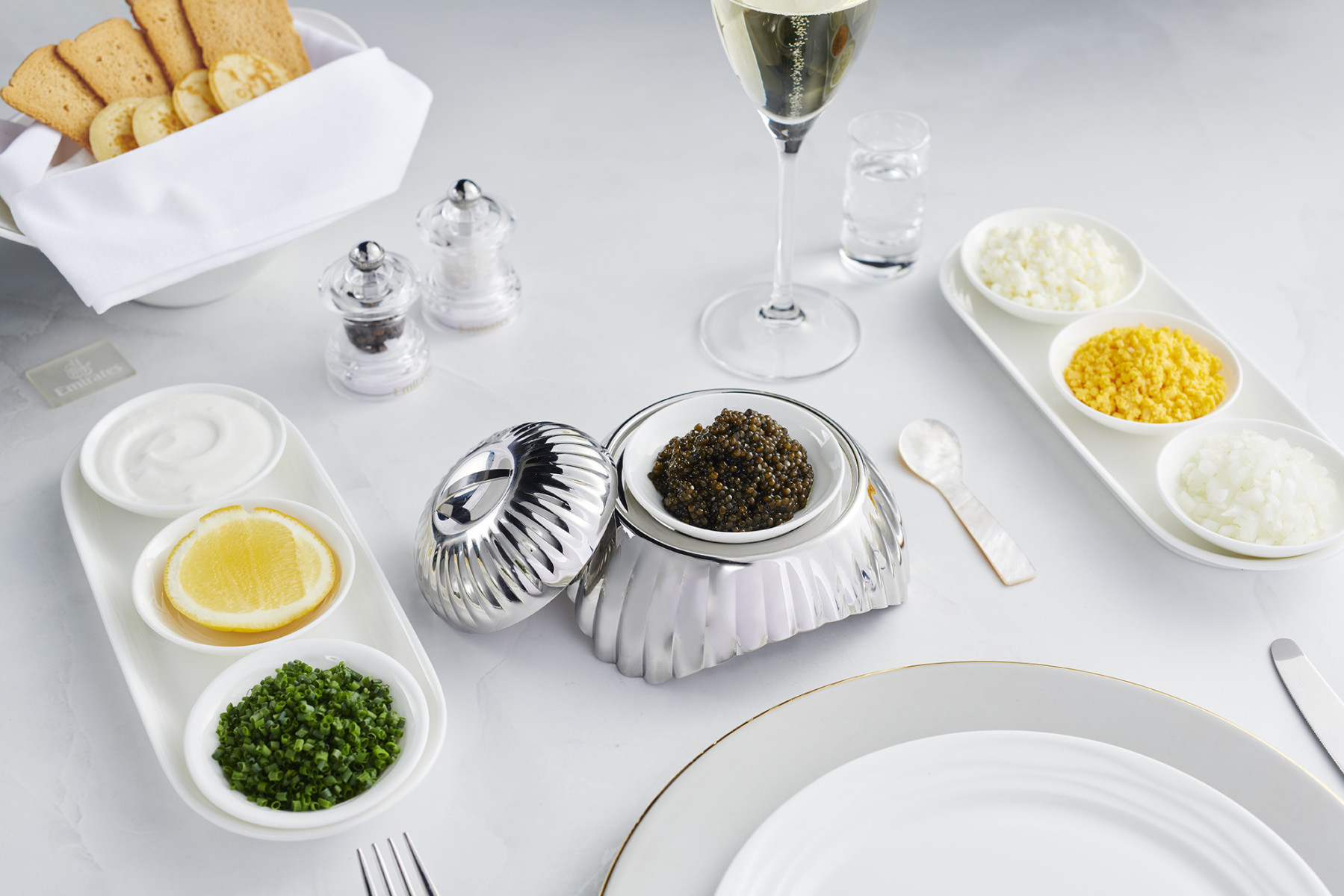 Caviar a bordo de Emirates