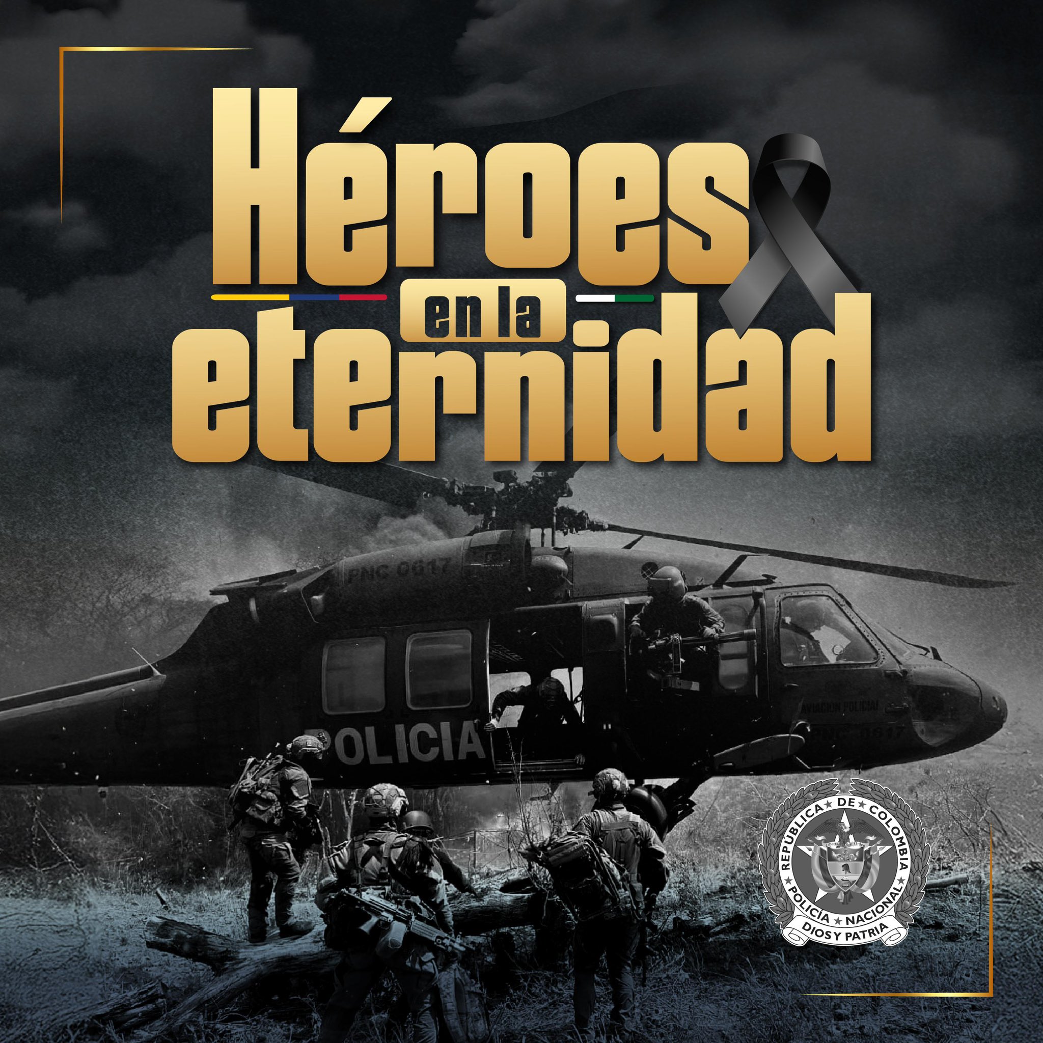 Homenaje - UH 60L Black Hawk de la Policía Nacional de Colombia derribado