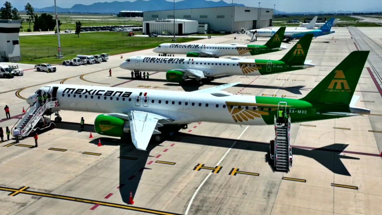 Llegada del Embraer E195-E2 XA-MXC de Mexicana de Aviación - 23AGO2025