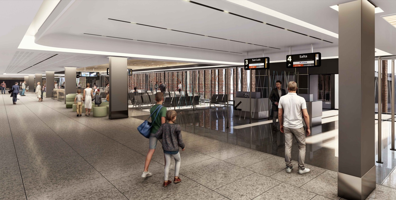 Aeropuerto de Tucumán - Render - Terminal de pasajeros - Sala de preembarque