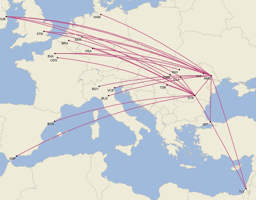 Red de HiSky - Septiembre 2025 (Cirium Schedule Mapper)