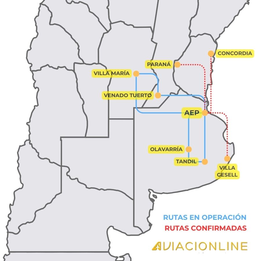 Rutas de Humming Airways - Septiembre 2025