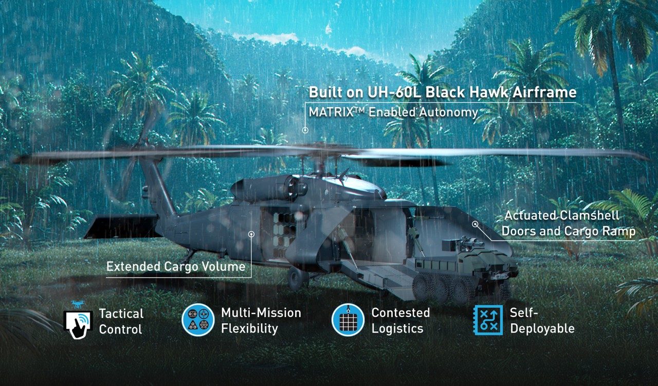 S-70UAS U-Hawk Black Hawk UAS autónomo