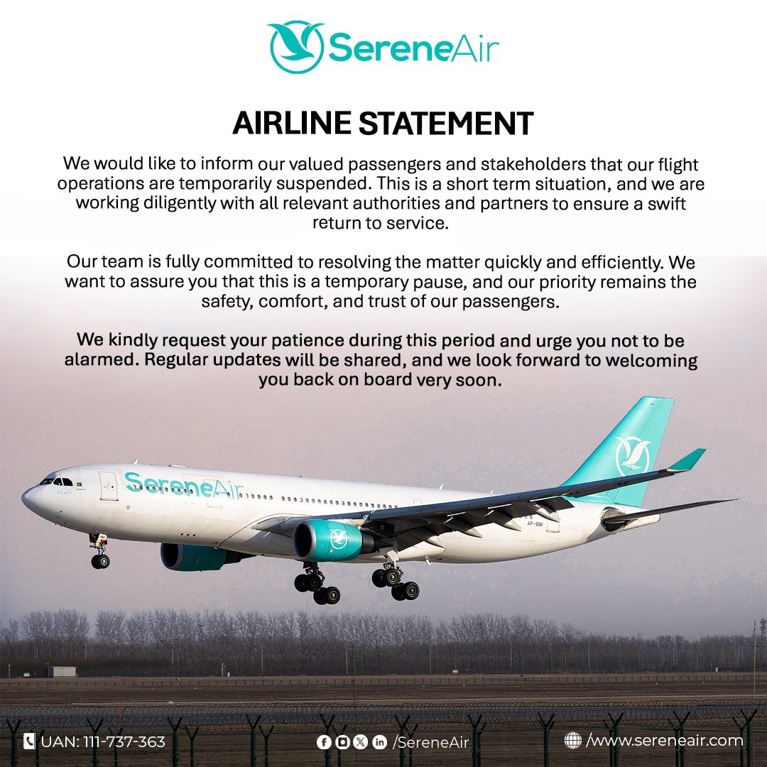 Serene Air - Comunicado